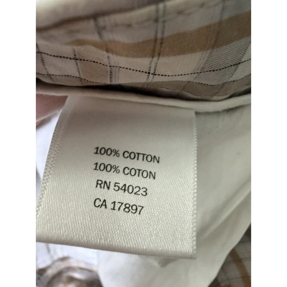 Banana Republic Men's Plaid Shorts Size 32 Beige Gray Tan Chino Casual